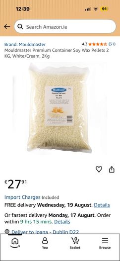 10kg Mouldmaster Premium Soy Wax Pellets