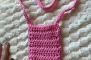 Handmade crochet phone bag