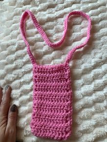 Handmade crochet phone bag