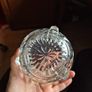 Vintage crystal sugar bowl 3 toed Image 5