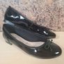 womens CLARKS Somerset Black leather ballerina flats shoes pumps Size UK 4.5 wide fit EU 37.5 Image 2