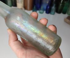 172 - Vintage Thomas Jennings Cork Mineral Water Embossed Letters Clear Glass Decorative Collectible Bottle