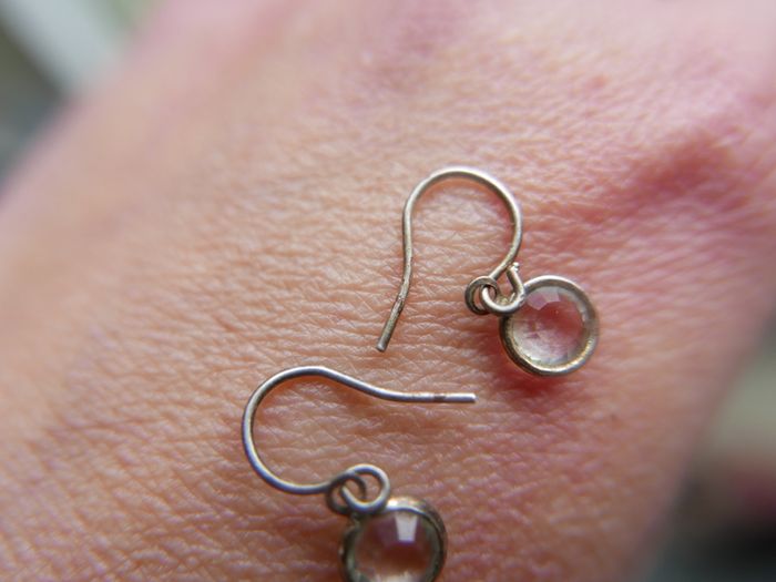 Vintage Sterling Silver Moonstone Earrings, Gemstone