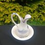 Blue ceramic washing bassin set Image 4