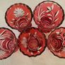 Vintage ruby red crystal bud vase Image 3