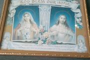 Catholic   Framed  Picture Mary And Jesus