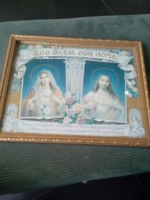 Catholic   Framed  Picture Mary And Jesus