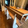 Solid Wood Dining Table & Benches Image 6