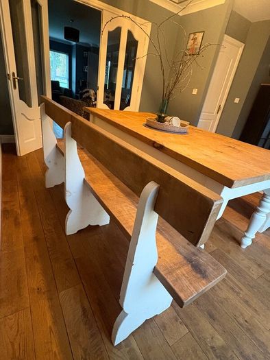 Solid Wood Dining Table & Benches