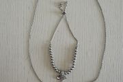 Disney Tinkerbell Silver Necklace and Bracelet Set