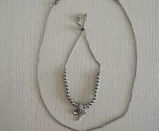 Disney Tinkerbell Silver Necklace and Bracelet Set