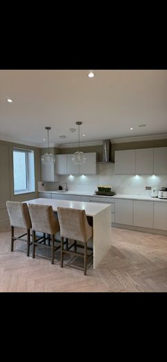 Calacatta Gold Quartz Modern Kitchen