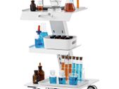 Laboratory Cart, 3-Layer Laboratory Cart with Wheels, Mobile Metal Cart with Swivel Castors, Serving Cart Clinic Cart with Tray and 100 kg Load Capacity, for Laboratory, Clinic, Beauty Salon