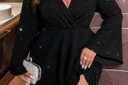 BNWT Stunning Black Dress with Sparkly Sequins size 20