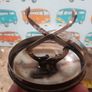 vintage glass sugar bowl with integrated thongs Image 4