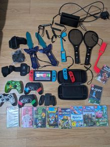 Nintendo Swith Bundle including 10 games and sport