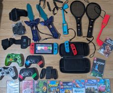 Nintendo Swith Bundle including 10 games and sport