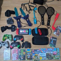 Nintendo Swith Bundle including 10 games and sport