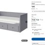 HEMNES Day-bed w 3 drawers, 2 mattresses, grey, Afjall medium firm, 80x200 cm Image 8