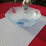 Art Deco Frosted Blue Glass Bowl Image 7