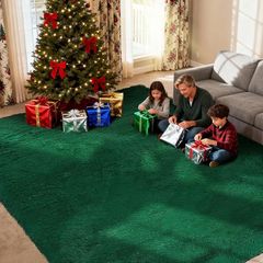 160x230cm Area Rugs for Bedroom, Washable Rug Antiskid Shaggy Carpets Suit for Bedroom Dorm Nursery Kids Room Office Lounge Home Decor, Green
