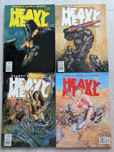 Lot of 4 Heavy Metal Magazines Comics 1994/1995
