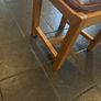 Reduced to sell  4 solid kitchen chairs with brown leather seats Image 5