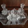 Vintage Clear cut glass dressing table set Image 2
