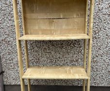 Wooden shelves for shed