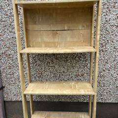 Wooden shelves for shed