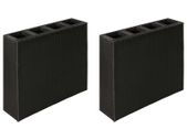 Garden Raised Bed with 4 Pots 2 pcs Poly Rattan Black(2x41084)