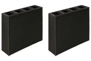 Garden Raised Bed with 4 Pots 2 pcs Poly Rattan Black(2x41084)