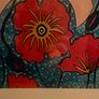 "Woman in a poppy dress" 93cmx53cm Image 6