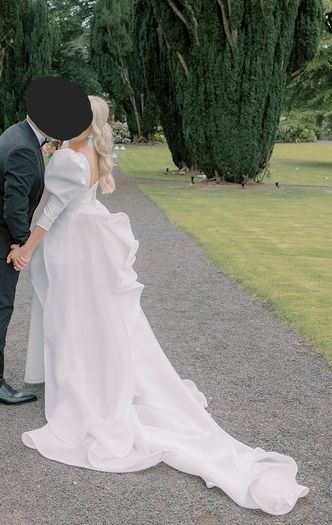 Wedding dress & overskirt