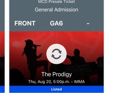 Tickets to the Prodigy