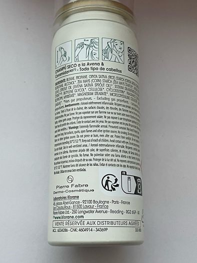 Klorane dry shampoo 50ml