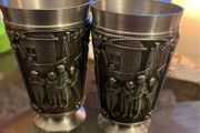 2 Vintage German pewter cup/shot goblet in mint condition