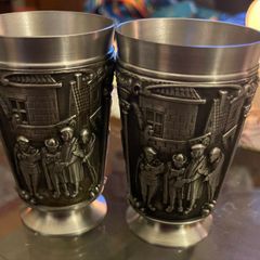 2 Vintage German pewter cup/shot goblet in mint condition