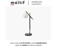 Dalia Table Lamp - White/Black