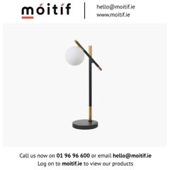 Dalia Table Lamp - White/Black