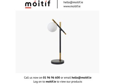 Dalia Table Lamp - White/Black