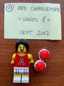 Lego minifigure Red Cheerleader - Series 8 (2012)