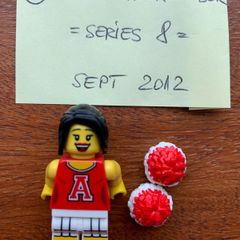 Lego minifigure Red Cheerleader - Series 8 (2012)