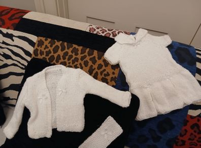 Newborn handknit outfit