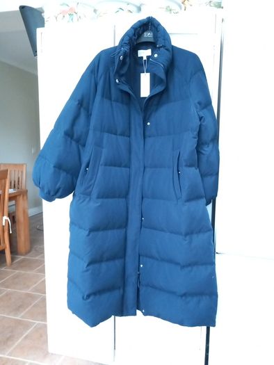 Per Una Size 18 Feather Filled Long Coat New with Tag