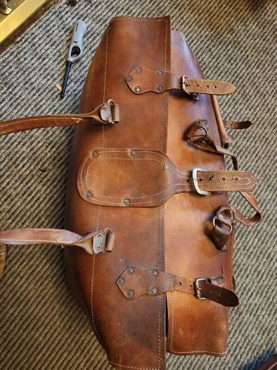 Large heavy duty leather bags plus briefcase.