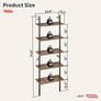 NEW SALE | Ladder Shelf 5-Tier Bookcase Rack 180CM Storage Unit with Metal Frame Floating Wall Shelf for Living Room Image 4