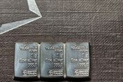 3 x 1 gram Silver Bar's (3 Grams) - Valcambi 999