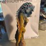 handmade iguana on natural wood log Image 2