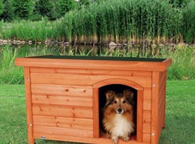 Natura Flat Roof Dog Kennel Brown  S M 85 x 58 x 60 cm (FREE POSTAGE)